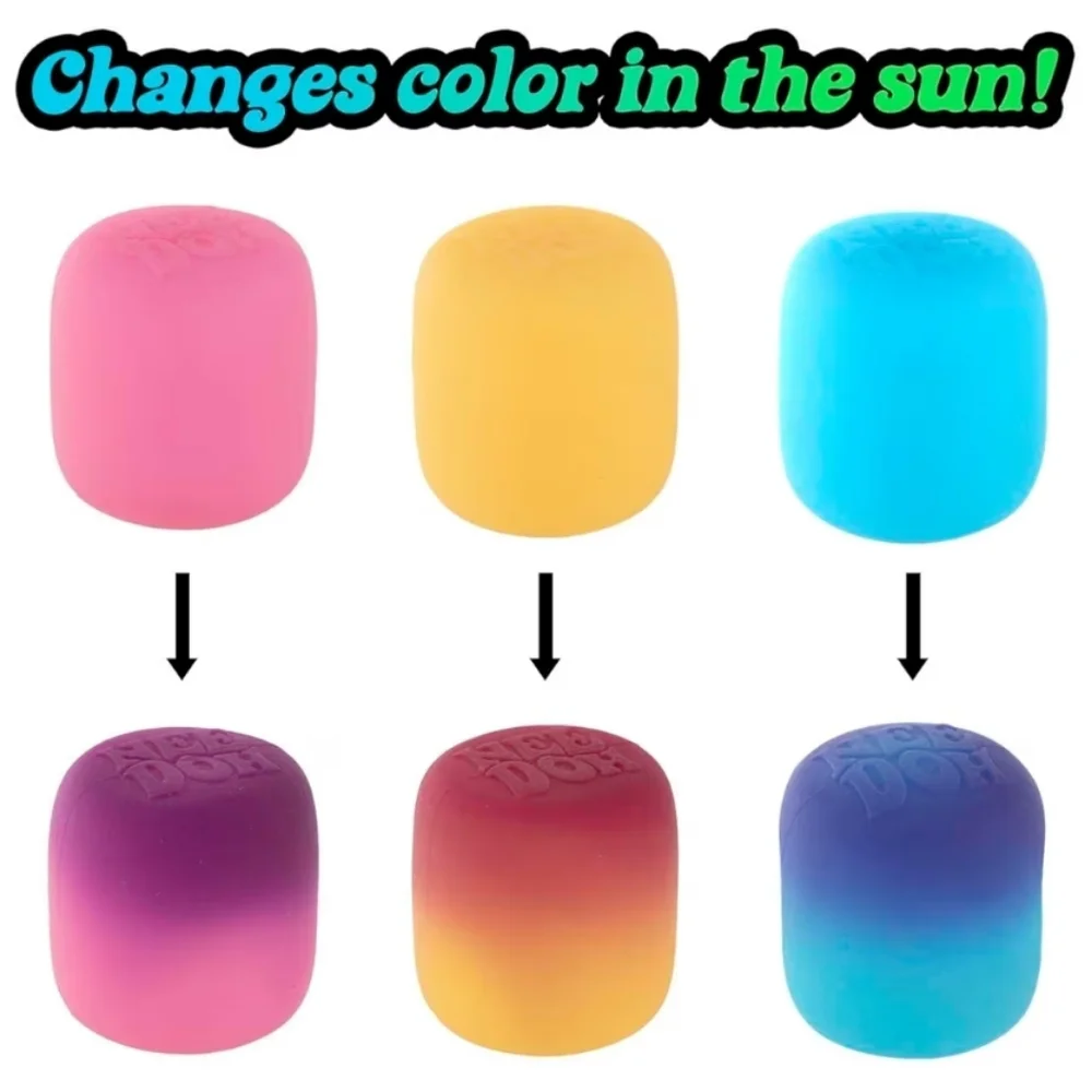 NeeDoh Mello Mallo Squishy Toy Set Of 2 ORANGE And BLUE - Picture 5 of 8